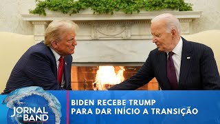 Biden recebe Trump para dar início a transição e republicano diz que mudança será pacífica [upl. by Dode658]