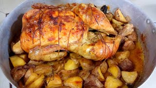 Pollo arrosto al forno con le patate ricetta facile della nonna [upl. by Lucchesi]