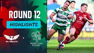 Scarlets vs Benetton  Instant Highlights  Round 12  URC 202324 [upl. by Tillion]