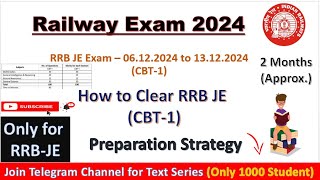 RRB JE EXAM ll Preparation Strategy ll Syllabus ll Exam date ll Exam strategy ll Test Series ll Join [upl. by Nogas]