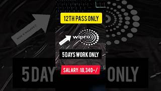 12th Pass Wipro Work From Home Jobs 2024 workfromhome wipro job shorts [upl. by Zarihs]