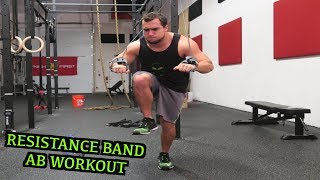 Intense 5 Minute Resistance Band Ab Workout [upl. by Aihsikal]