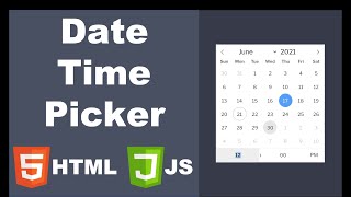 Input date and time in HTML and Javascript  flatpickrjs [upl. by Yemorej22]