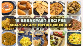 15 QUICK HEALTHY BREAKFAST IDEAS INDIAN VEGETARIAN [upl. by Helbonnas]