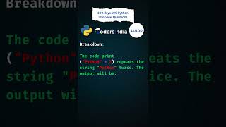 Day 41 Python Interview Questions Pythonprogramming Pythoninterviewquestionspythontutorial [upl. by Drahser38]