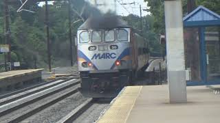 Odenton MD Railfanning 72020 Part 1 feat MARC GP40WH2 GP39H2 HHP8s and more [upl. by Uot]