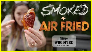 Smoked AirFried Chicken Wings  Ninja Woodfire Outdoor Grill Recipes [upl. by Limemann314]