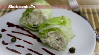 Przekąska proteinowa burrito z sałaty lodowej  SkutecznieTv HD [upl. by Beckett]