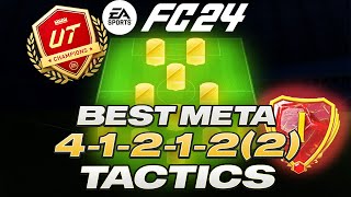 👀THE BEST RANK 1 META 412122 FORMATION amp CUSTOM TACTICS FOR EA FC 24 ULTIMATE TEAM [upl. by Carmel]