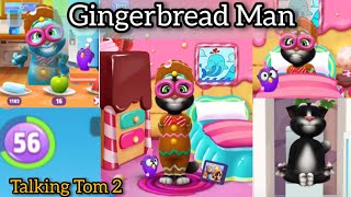 Talking Tom 2 Gingerbread Man  Please dont eat me😋 [upl. by Nimzaj]