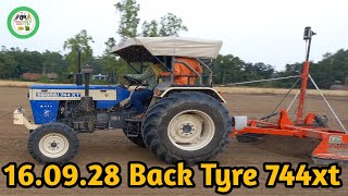 744xt Swaraj 160928 Back Tyre Land Leveller PerformanceSwaraj 855fe 4Star Massey 241 [upl. by Hubble]