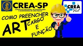 COMO EMITIR ART DE CARGO E FUNÇÃO NO SITE DO CREASP PASSO A PASSO RODRIGO CHIOZZINI [upl. by Aipotu]