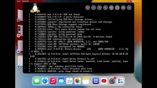 Very Tiny Linux 144MB floppy image  Boot Screen on iPad Linux iPadPro OS [upl. by Amolap]