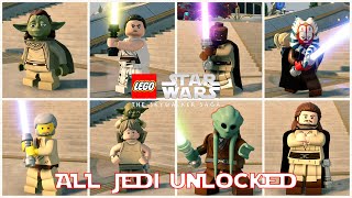 All Jedi Unlocked In LEGO Star Wars The Skywalker Saga [upl. by Latsyc565]