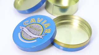 5g10g20g50g100g250g500g Metal Empty Round Caviar Tin Boxes [upl. by Polish]