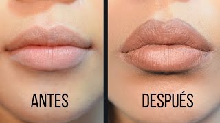 Cómo tener labios más GRUESOS y GRANDES sin cirugía⎢Maquillaje de labios ⎢Day Arvizu♡ [upl. by Ahsima]