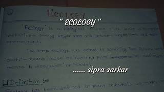 Ecology ইকোলজি definition and ideaexplain in bengali [upl. by Hannahoj]