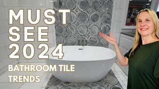 Modern Bathroom Tile Trends You Need to See Now  2024 Tile Design Ideas [upl. by Ruhtua636]