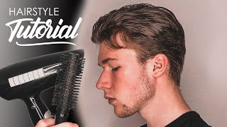 Mittellange Haare nach HINTEN STYLEN Männer  Mittelscheitel Männer Tutorial 2024 [upl. by Towne]