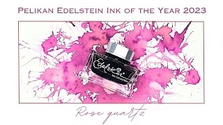 Pelikan Edelstein Ink of the Year 2023  Rose Quartz Review and Comparisons [upl. by Oicnaneb]