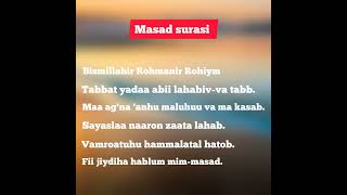 Masad surasi Matni bilan [upl. by Yanal]