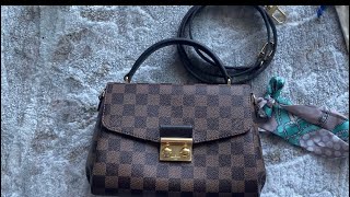 My First luxury LV Bag review Louis Vuitton Damier Ebene Croisette  100 Worth It [upl. by Ettezel]