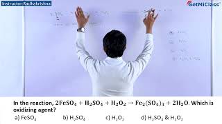 Oxidizing agent KCET 11th Chemistry Redox Reactions [upl. by Hacim]