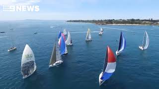 2018 Melbourne Hobart and Devonport yacht races  Channel Nine News [upl. by Eckblad]