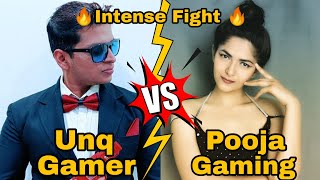 Unq Gamer vs Pooja Gaming 🔥Intense Fight 🔥 Latest Fight 🔥 Unq Gamer 🔥Punju Sqaud [upl. by Anevad199]