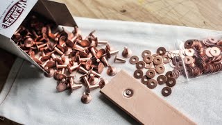 How to Set Copper Rivets By Hand [upl. by Ahsinaj]