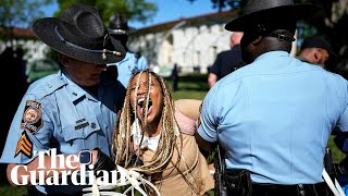 Emory University teargas and rubber bullets reportedly used in protest crackdown [upl. by Isus]