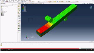 Tutoriel AbaqusContrainte résiduelle dans une poutre  Residual stress in a beam [upl. by Fadil]