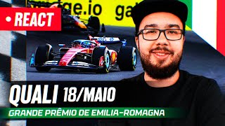 F1 REACT AO VIVO  CLASSIFICAÇÃO GP DE ÍMOLA DE 2024 [upl. by Aksel]