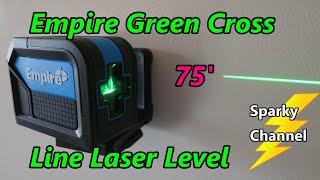 Empire eLGC 75 Green SelfLeveling Cross Line Laser Level Review [upl. by Crispas]