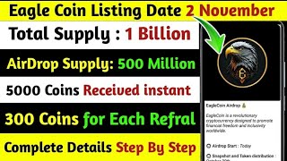 Eagle 🦅 Network WithdrawalHow To Withdraw Eagle CoinEagle Coin Withdraw GalaxyAirdrop crypto [upl. by Saleem]