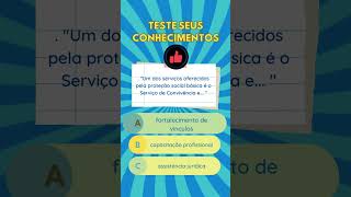 Teste seus conhecimentos serviçosocial quiz paif [upl. by Stricklan]