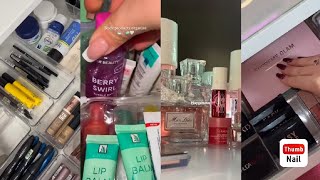 MAKEUP ORGANISATION TIKTOK  makeup video Asmr of makeup setup [upl. by Issac677]