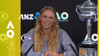 Caroline Wozniacki press conference F  Australian Open 2018 [upl. by Sedecram]