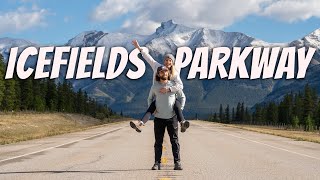 THE MOST SCENIC DRIVE IN THE WORLD  Icefields Parkway Canada  Banff to Jasper [upl. by Esikram]