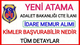 ADALET BAKANLIĞI CTE YENİ MEMUR ALIMI DETAYLARI✅İDARE MEMUR ÖĞRENCİSİ NE İŞ YAPAR MAAŞI EĞİTİM NASIL [upl. by Abran]