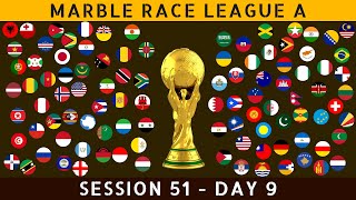 World Marble Race League A Session 51 Day 9  100 Countries amp 99 Eliminations  Simple Marble Race [upl. by Ecinnaj]