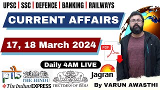 EP 1243 17 18 MARCH 2024 CURRENT AFFAIRS with Static GK  CurrentAffairs2023 [upl. by Radie]