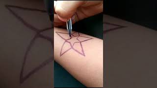 Star ⭐✨ tattoo  art youtube sunithasmehndiart [upl. by Zachar229]