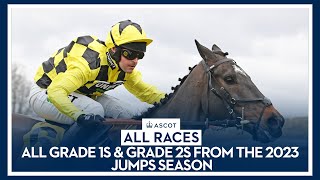 ALL RACES  Grade 1 amp Grade 2 Races from Ascot’s Jumps Season in 2023 [upl. by Ahtikal]