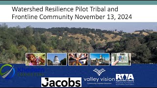 Watershed Resilience Pilot  Frontline amp Tribal Focus Group [upl. by Collen196]