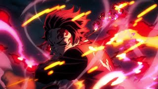 Demon Slayer  Tanjiro vs uppermoon 4 Hinokami Kagura Dragon Sun Halo Head Dance [upl. by Eseenaj]