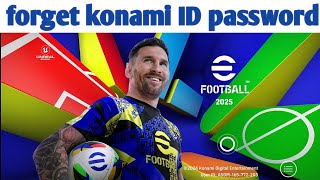 how to change password konami ID  efootball 2025  new update [upl. by Enidaj]