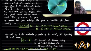 2023 08 17 ROTATION INSTANTANEOUS AXIS AND ROLLING LECTURE 3 [upl. by Adnorhs257]