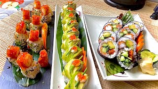 3 Types of Shrimp Tempura Sushi Roll  Egg Panko Twist Sushi Shrimp Tempura Roll [upl. by Nairad716]