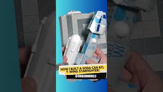 How I built a soda can airplane YWing bomber from recycled soda cans howto diy homemade shorts [upl. by Sokim252]